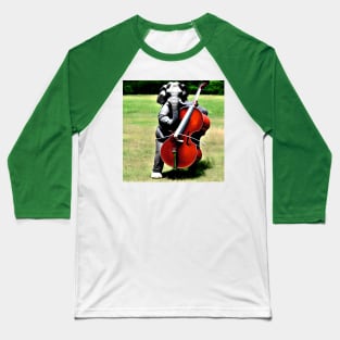 An Elephant Playing Upright Bass In A Park Baseball T-Shirt